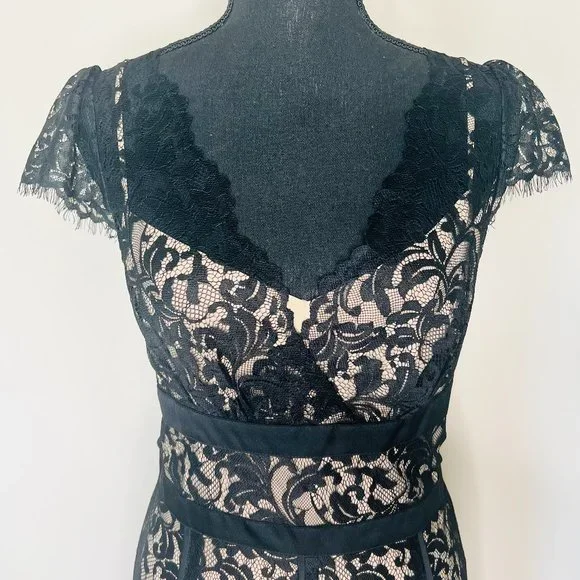 Beautiful Black Lace Ann Taylor Loft Cocktail Dress